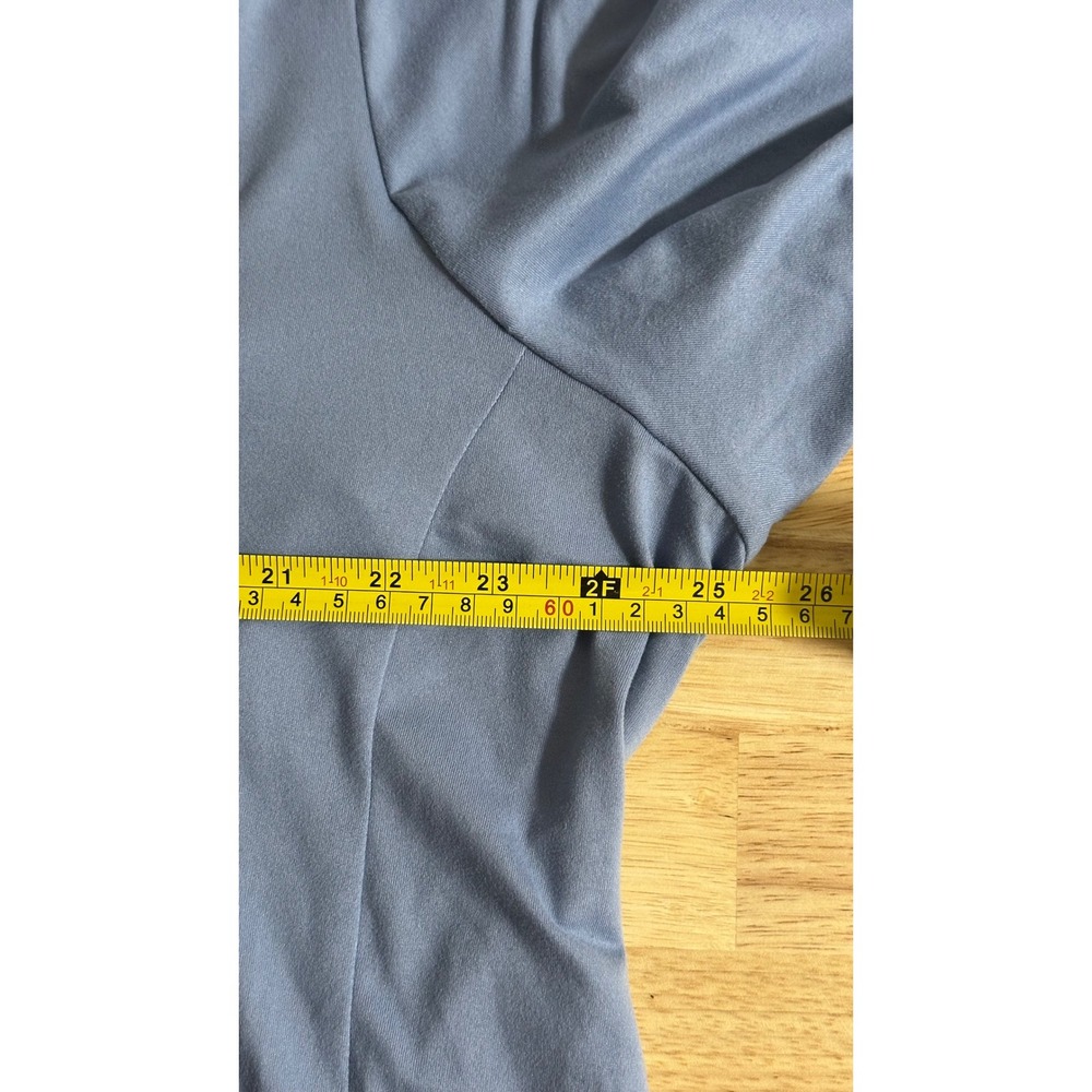 Lane Bryant Women 22/24 Blue Square Neck 3/4 Sleeve Flared Tunic Top - Picture 6 of 7